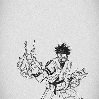 JJK black and white wallpaper