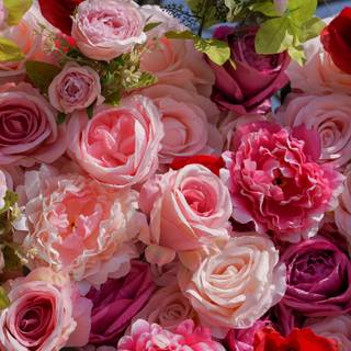 Fake flowers wallpaper