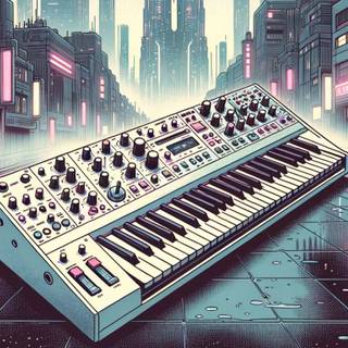Synthesiser wallpaper