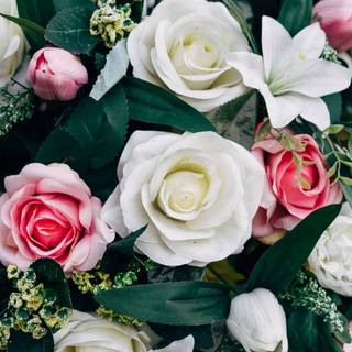 Fake flowers wallpaper