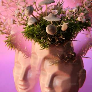 Fake flowers wallpaper