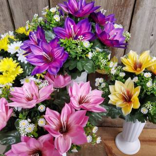 Fake flowers wallpaper