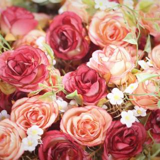 Fake flowers wallpaper