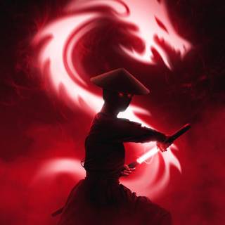 iPhone red samurai wallpaper