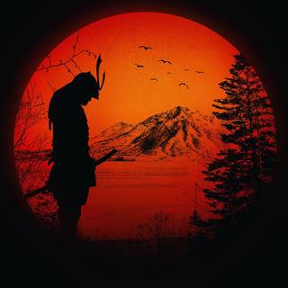 iPhone red samurai wallpaper