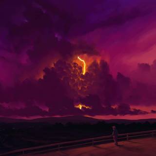 Black anime HD landscape wallpaper