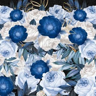 Aesthetic blue fall wallpaper