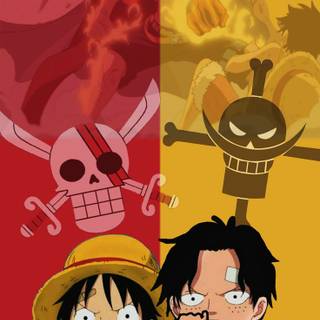 Anime Luffy and Ace wallpaper