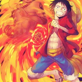 Anime Luffy and Ace wallpaper