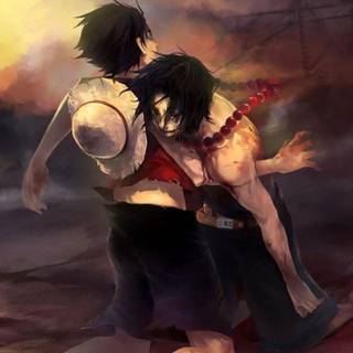 Anime Luffy and Ace wallpaper