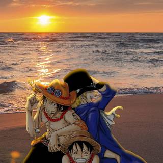 Anime Luffy and Ace wallpaper