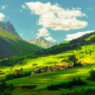 Switzerland village wallpaper