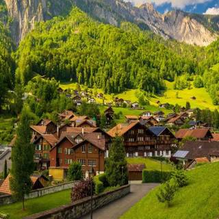 Switzerland village wallpaper