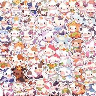 Cute cows Kawaii wallpaper