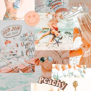 Peach summer wallpaper