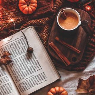 Cozy autumn iPad wallpaper