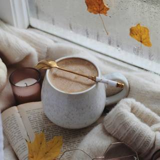 Cozy autumn iPad wallpaper