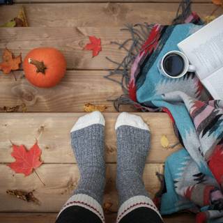 Cozy autumn Halloween dark wallpaper