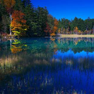 Autumn lake mountain wallpaper