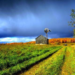 Autumn farm 1920x1080 wallpaper