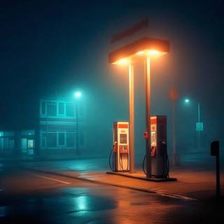 Gas station iPhone wallpaper