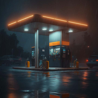 Gas station iPhone wallpaper