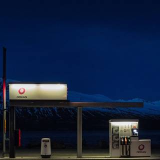 Gas station iPhone wallpaper