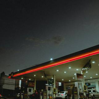 Gas station iPhone wallpaper