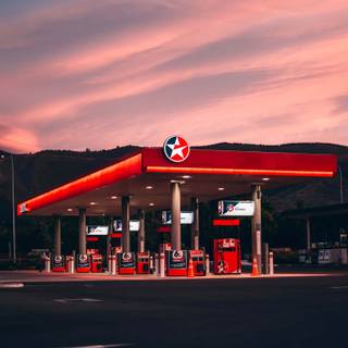 Gas station iPhone wallpaper