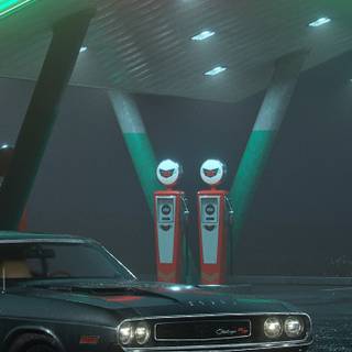 Gas station iPhone wallpaper
