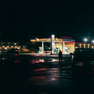 Gas station iPhone wallpaper