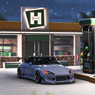 Gas station iPhone wallpaper