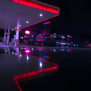 Gas station iPhone wallpaper