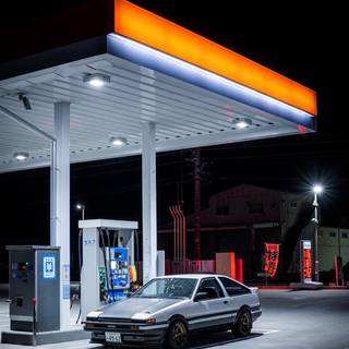 Gas station iPhone wallpaper