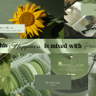 Desktop green aesthetic wallpaper