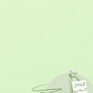 Green collage phone wallpaper