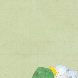 Green collage phone wallpaper