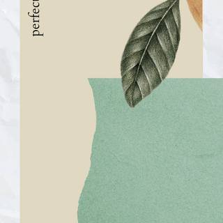 Green collage phone wallpaper