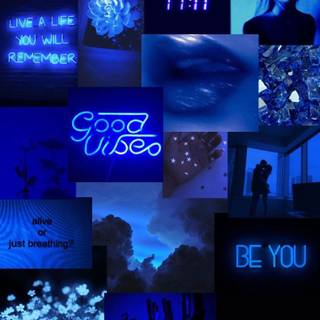 Dark blue aesthetic phone wallpaper