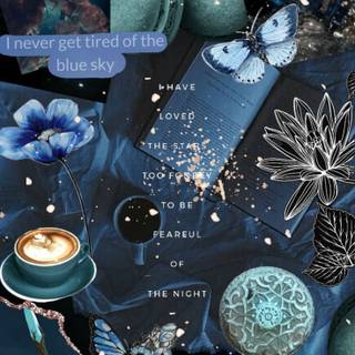 Dark blue aesthetic phone wallpaper