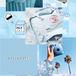 Blue aesthetic mobile wallpaper