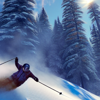 Skiing phone wallpaper