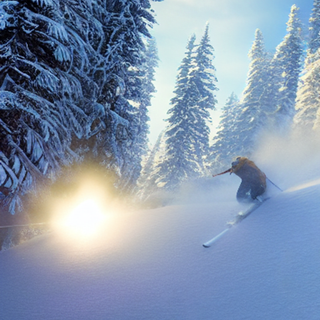 Skiing phone wallpaper