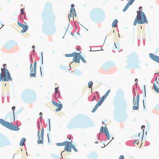 Skiing phone wallpaper