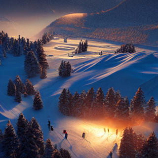 Skiing phone wallpaper