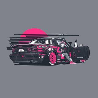 Car drifting phone wallpaper