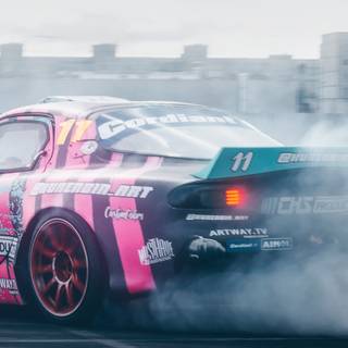 Car drifting phone wallpaper