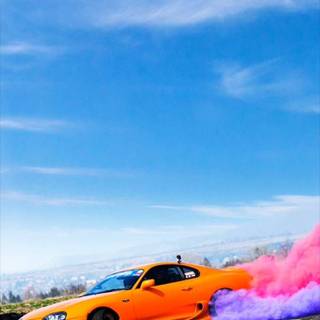 Car drifting phone wallpaper