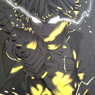 Glowing anime phone wallpaper