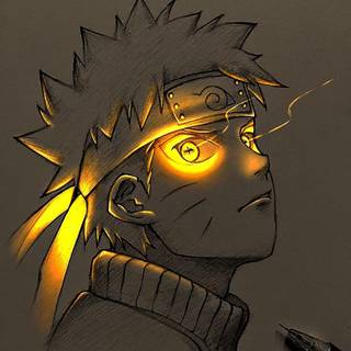 Glowing anime phone wallpaper